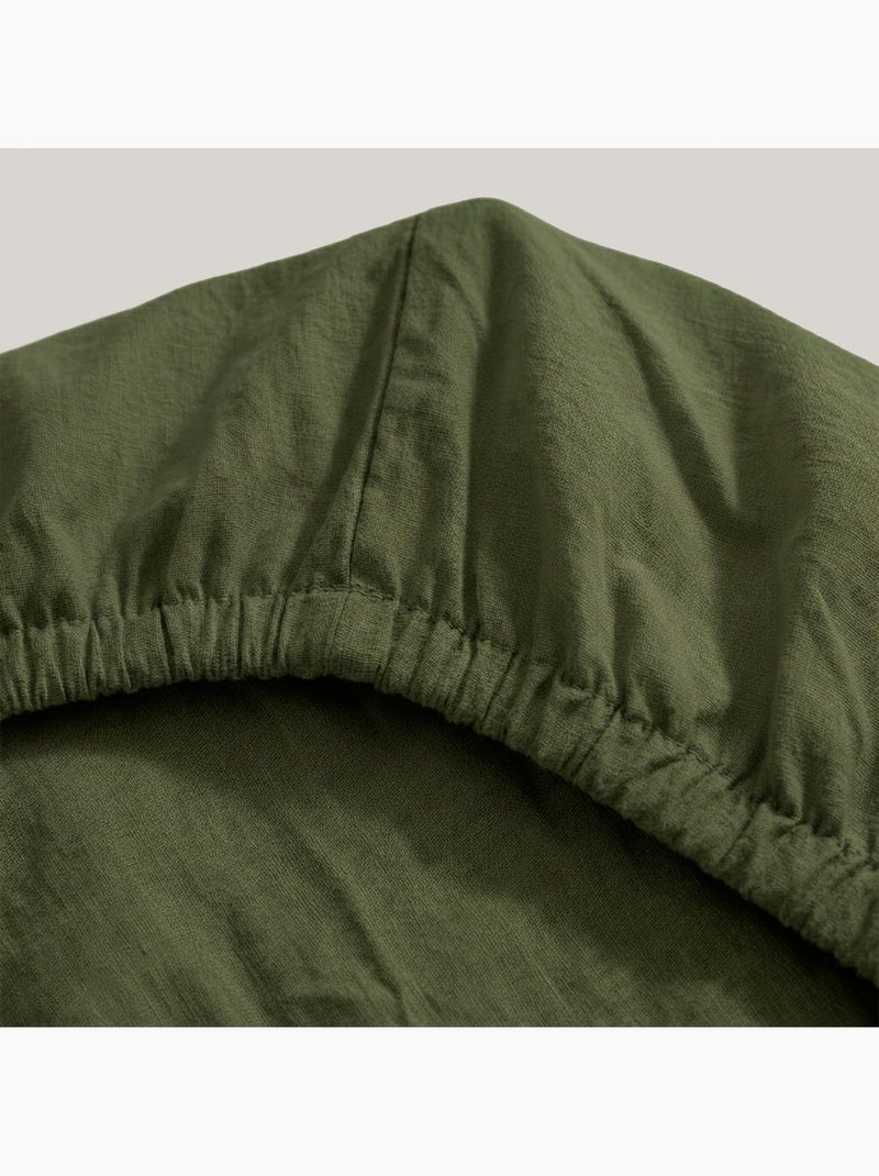 Lenzuolo inferiore Basic "Happyfriday" Verde oliva - Kiabi