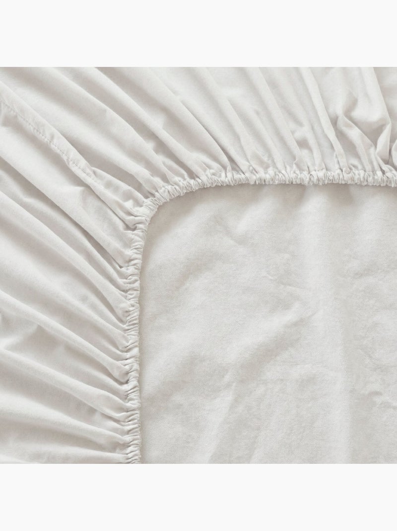 Lenzuolo inferiore Basic percal "Happyfriday" Bianco - Kiabi