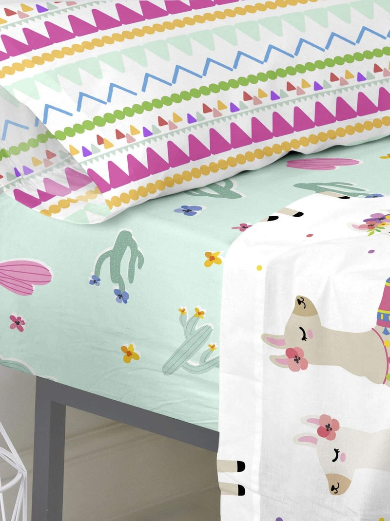 Lenzuolo inferiore Cute llamas "Happyfriday" Multicolore - Kiabi