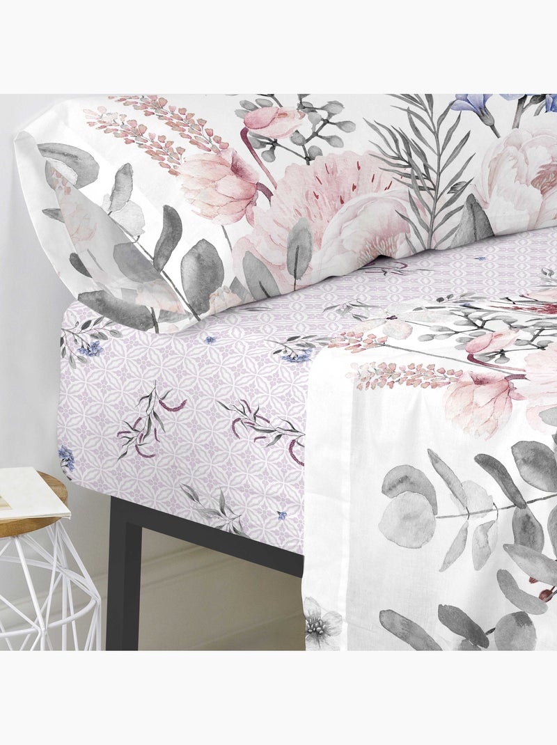 Lenzuolo inferiore Delicate bouquet "Happyfriday" Multicolore - Kiabi