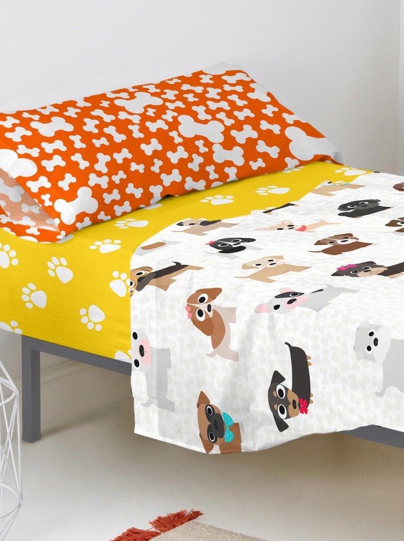Lenzuolo inferiore Dogs "Happyfriday" Multicolore - Kiabi