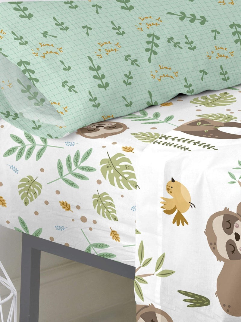Lenzuolo inferiore Happy sloth "Happyfriday" Bianco - Kiabi