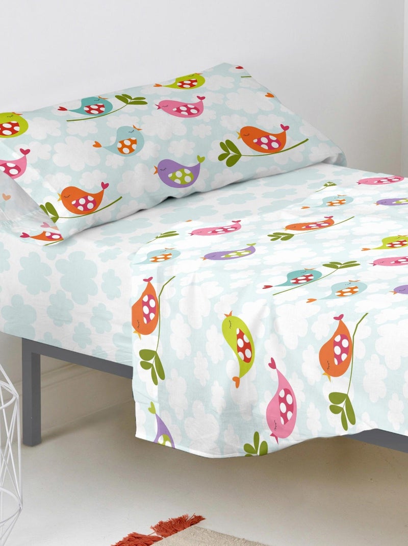 Lenzuolo inferiore Little birds "Happyfriday" Bianco - Kiabi