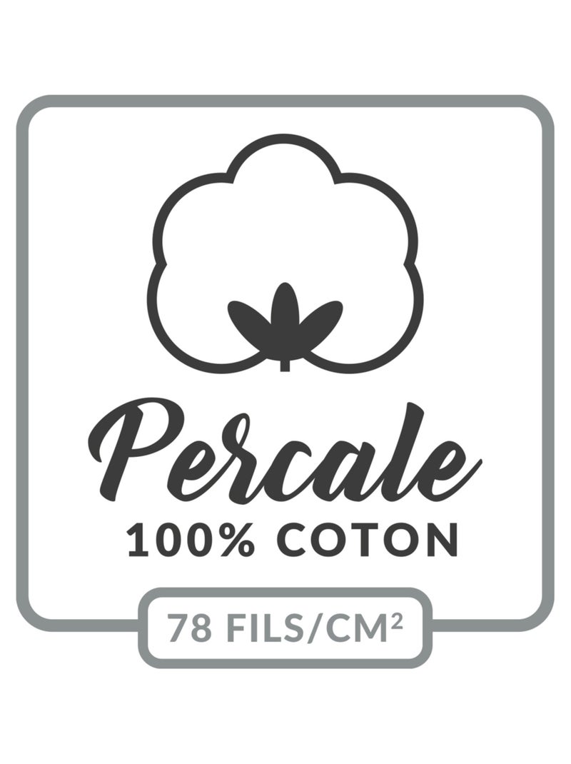Lenzuolo liscio 100% cotone percalle ORIGINE Blu scuro - Kiabi