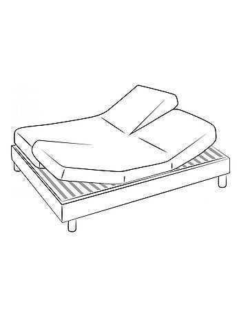 Lenzuolo per letto basculante in cotone tinta unita - cappuccio 23 cm n
