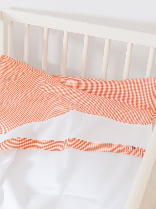 Lenzuolo piano in cotone biologico bianco - Kiabi