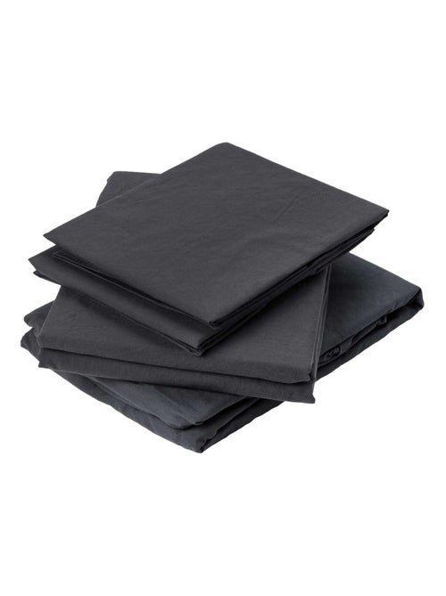Lenzuolo piatto in cotone lavato - Kiabi