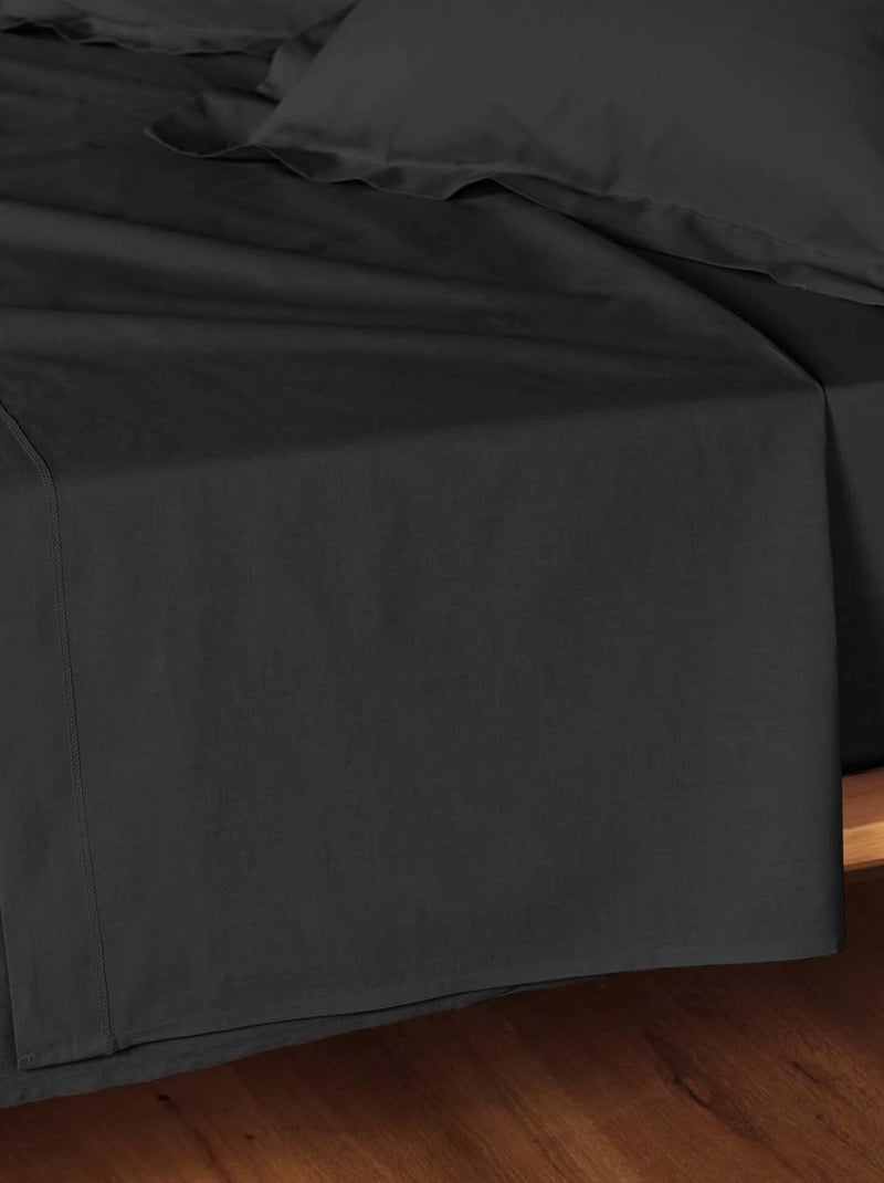 Lenzuolo piatto in Cotone LINA Douceur d'Intérieur Nero - Kiabi