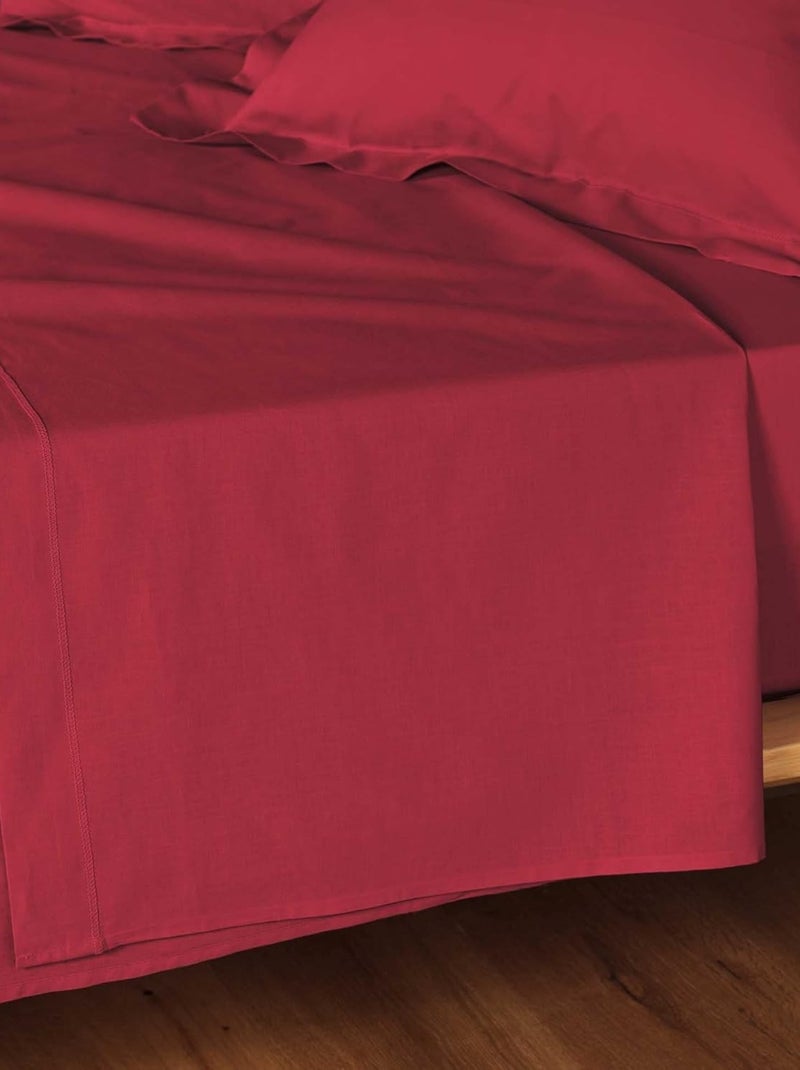 Lenzuolo piatto in Cotone NOA PROMO LINGE Rosso - Kiabi