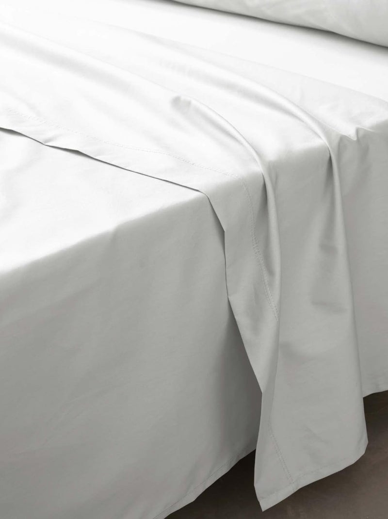 Lenzuolo piatto in percalle di cotone LIA PROMO LINGE Bianco - Kiabi