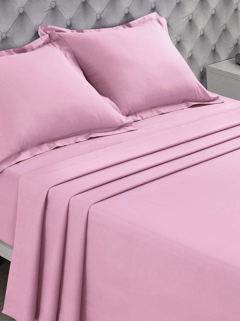 Lenzuolo sopra tinta unita rosa antico - Kiabi