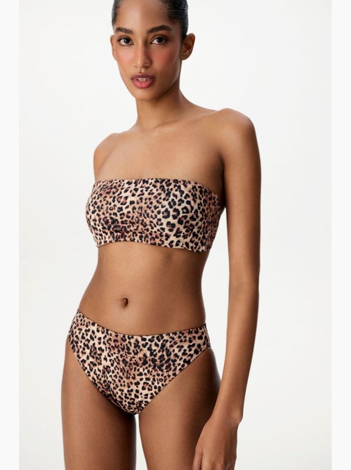 Leo top bikini senza spalline con stampa leopardata penti - Kiabi
