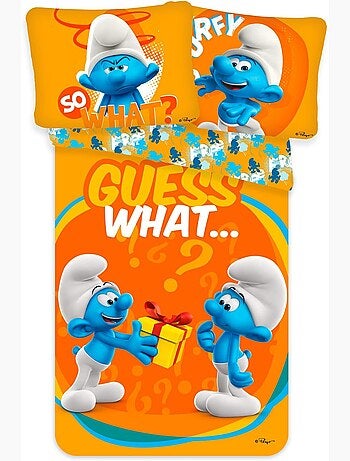 Les Schtroumpfs - Parure letto neonato Cotone Arancione