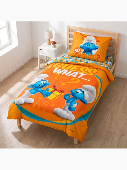 Les Schtroumpfs - Parure letto neonato Cotone Arancione - Kiabi