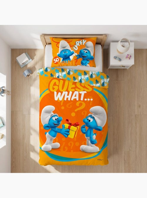 Les Schtroumpfs - Parure letto neonato Cotone Arancione - Kiabi
