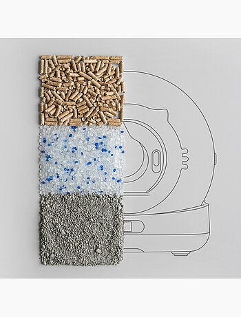 Lettiera per gatti autopulente PELUVIO Pearl - 72 L - Con telecamera - Silenziosa