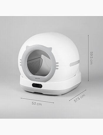 Lettiera per gatti autopulente PELUVIO Pearl - 72 L - Con telecamera - Silenziosa