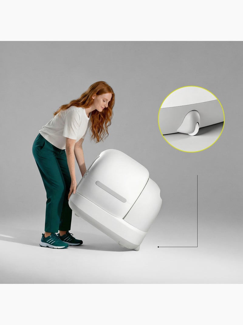 Lettiera per gatti autopulente PELUVIO Pearl - 72 L - Con telecamera - Silenziosa Bianco Grigio - Kiabi