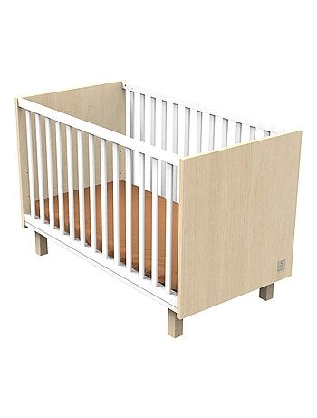 Lettino 120x60 con gambe in rovere vellutato e balaustre - SAUTHON