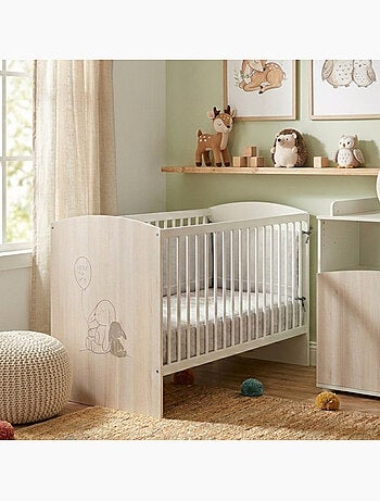 Lettino 120x60 con sbarre e finitura effetto - BABYPRICE