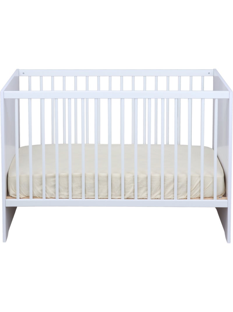 Lettino 120x60 con testiera a pannelli bianco - BABYPRICE Bianco - Kiabi