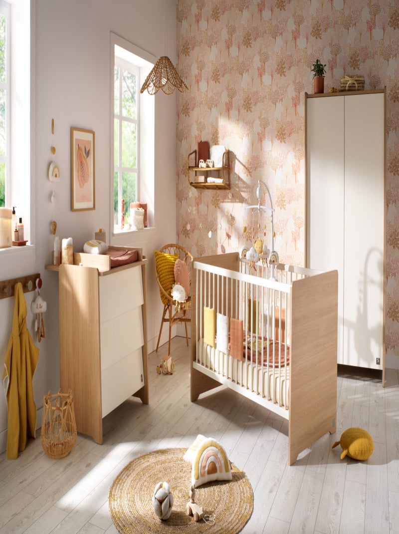 Lettino 140x70 - Little Big Bed in legno, decoro rovere - SAUTHON Beige - Kiabi