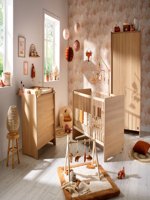 Lettino 140x70 - Little Big Bed in legno, decoro rovere - SAUTHON - Kiabi