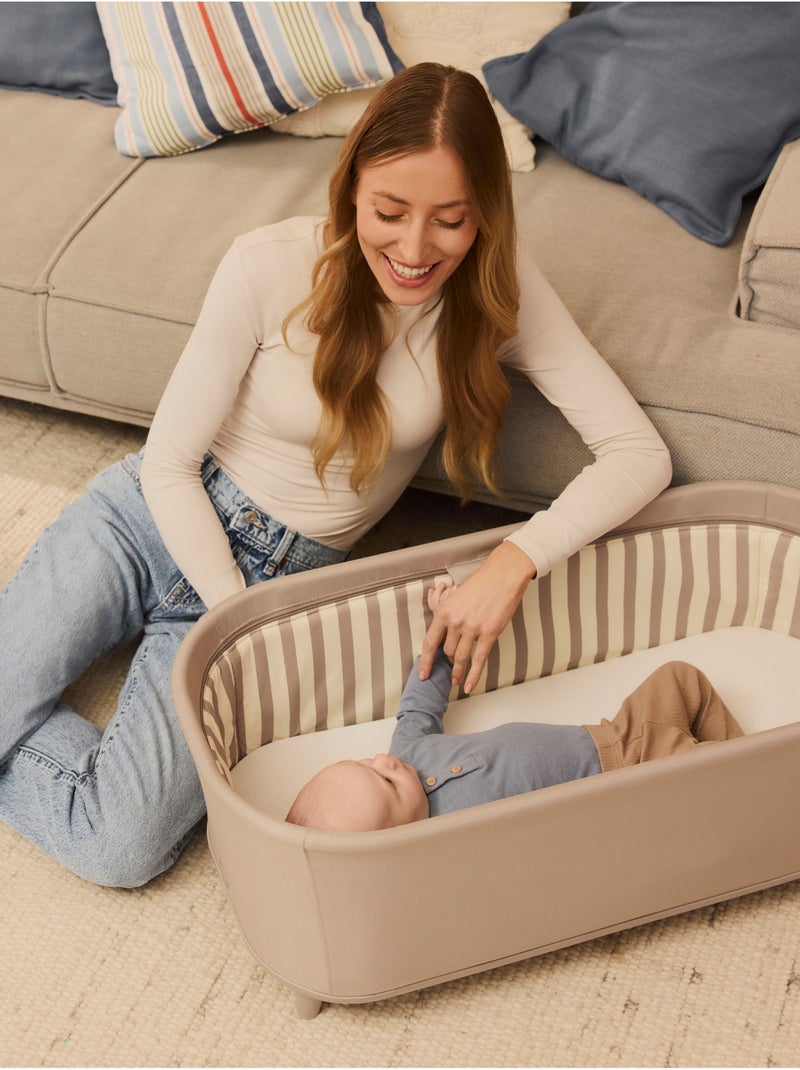 Lettino 3 in 1 LIONELO Maddie Set - Evolutivo - Seggiolone - Pieghevole - Fino a 15 kg - 4 ruote Beige - Kiabi