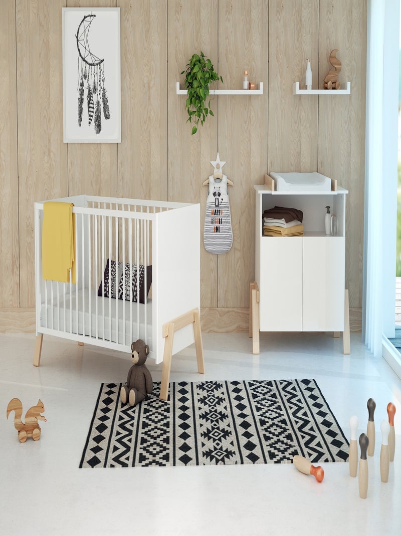 Lettino bambini canaille legno Bianco Marrone - Kiabi