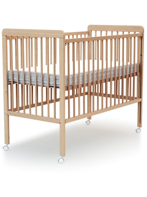 Lettino bambini con sponde regolabile e con materasso LIVO legno - Kiabi