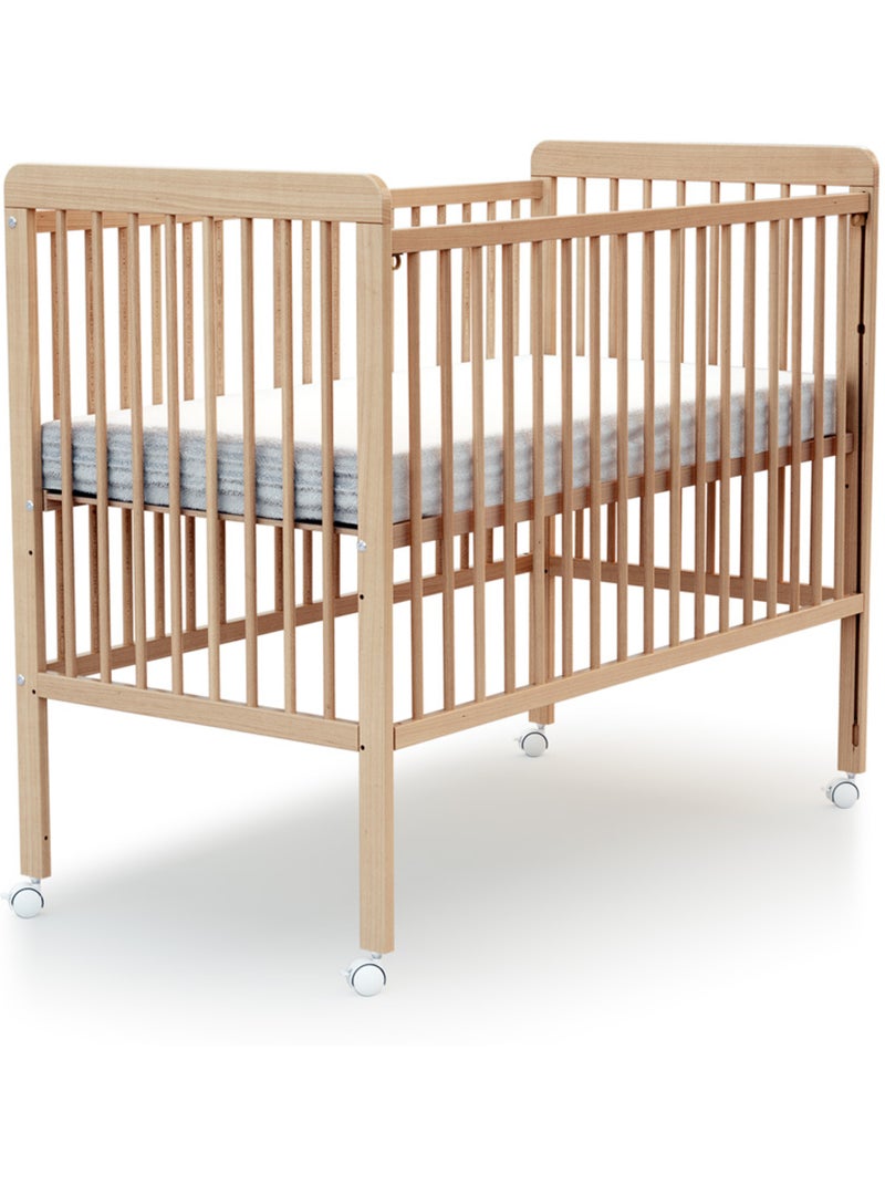 Lettino bambini con sponde regolabile livo legno Beige chiaro - Kiabi