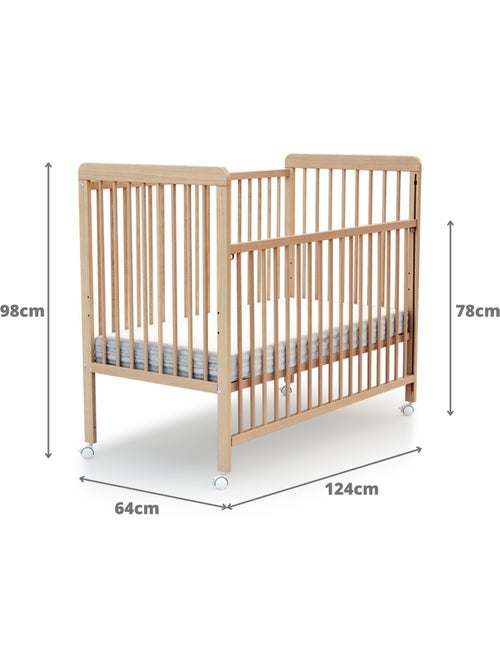 Lettino bambini con sponde regolabile livo legno - Kiabi Lettino bambini con sponde regolabile livo legno - Kiabi