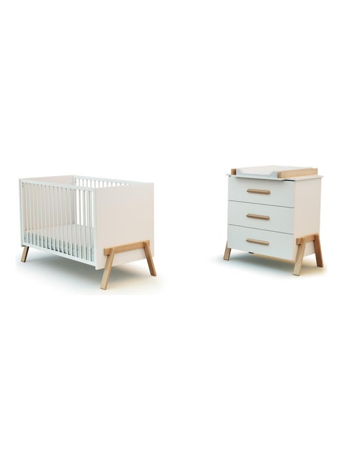 Lettino bambini e cassettiera fasciatoio canaille legno - Kiabi