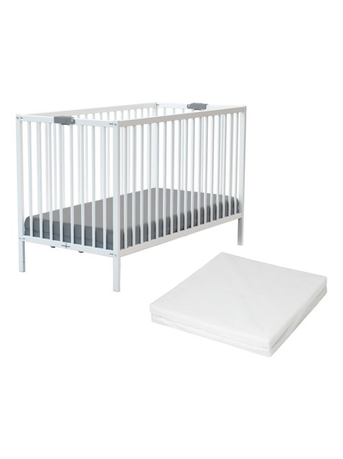 Lettino bambini pieghevole con materasso legno FLEX - Kiabi