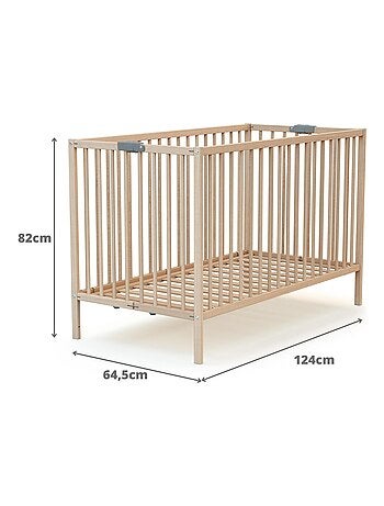 Lettino bambini pieghevole con materasso legno FLEX