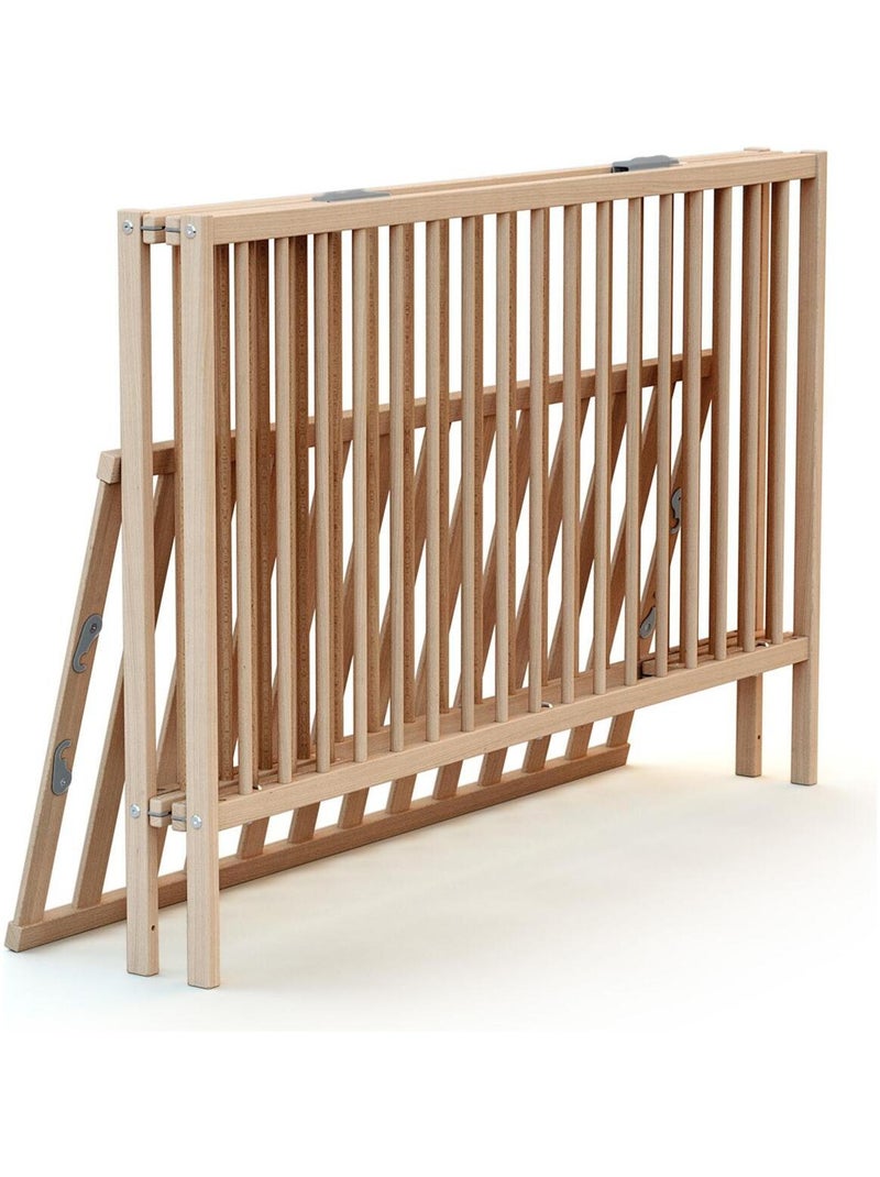 Lettino bambini pieghevole con materasso legno FLEX Marrone nocciola - Kiabi