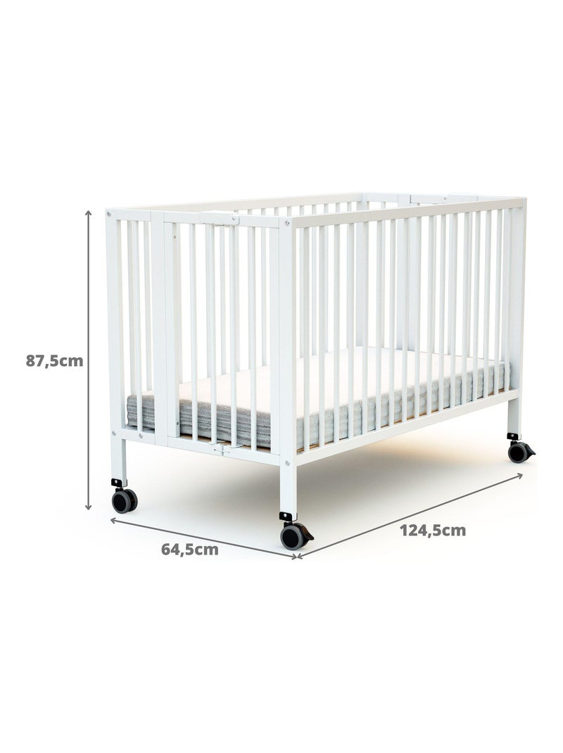 Lettino bambini pieghevole flow legno Bianco - Kiabi