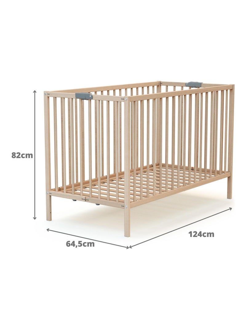 Lettino bambini pieghevole legno flex Marrone nocciola - Kiabi