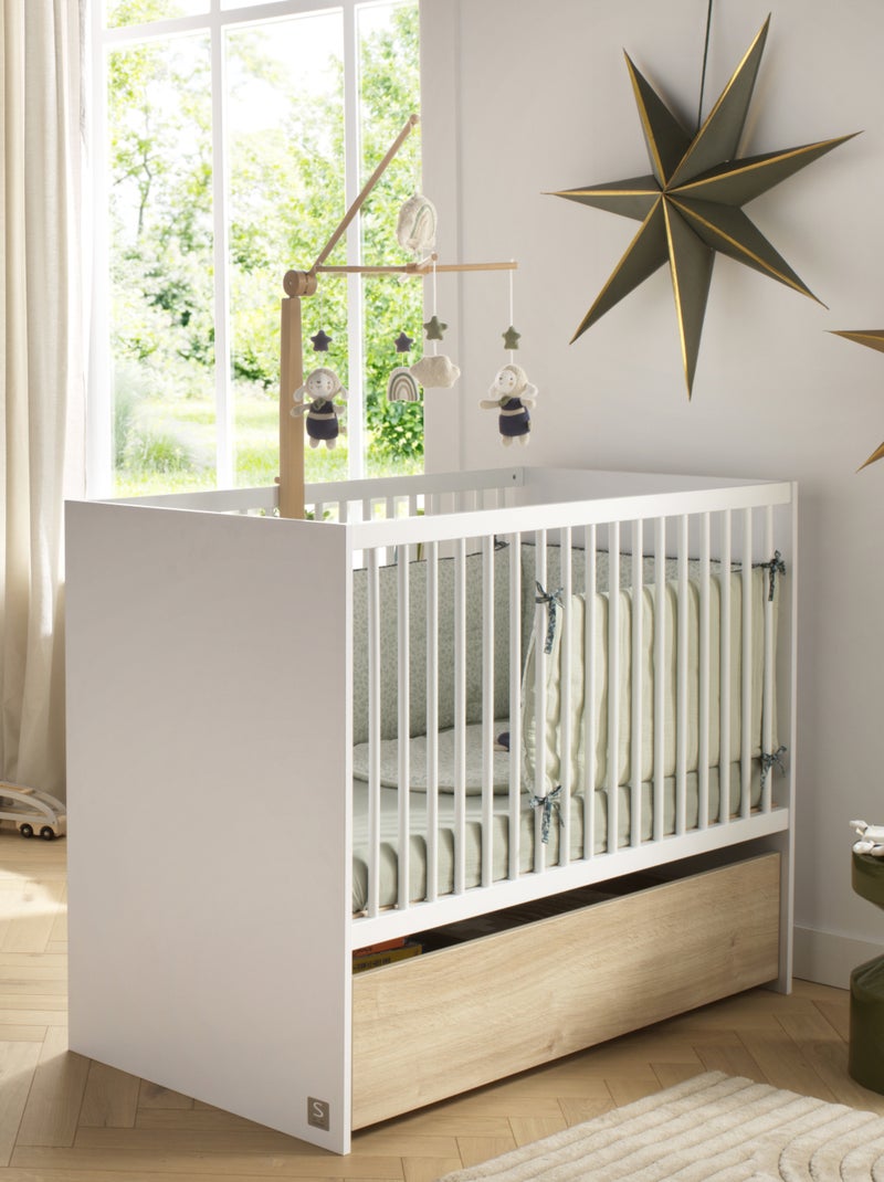 Lettino bebé 120x60 a sbarre con testiere in - SAUTHON Bianco - Kiabi