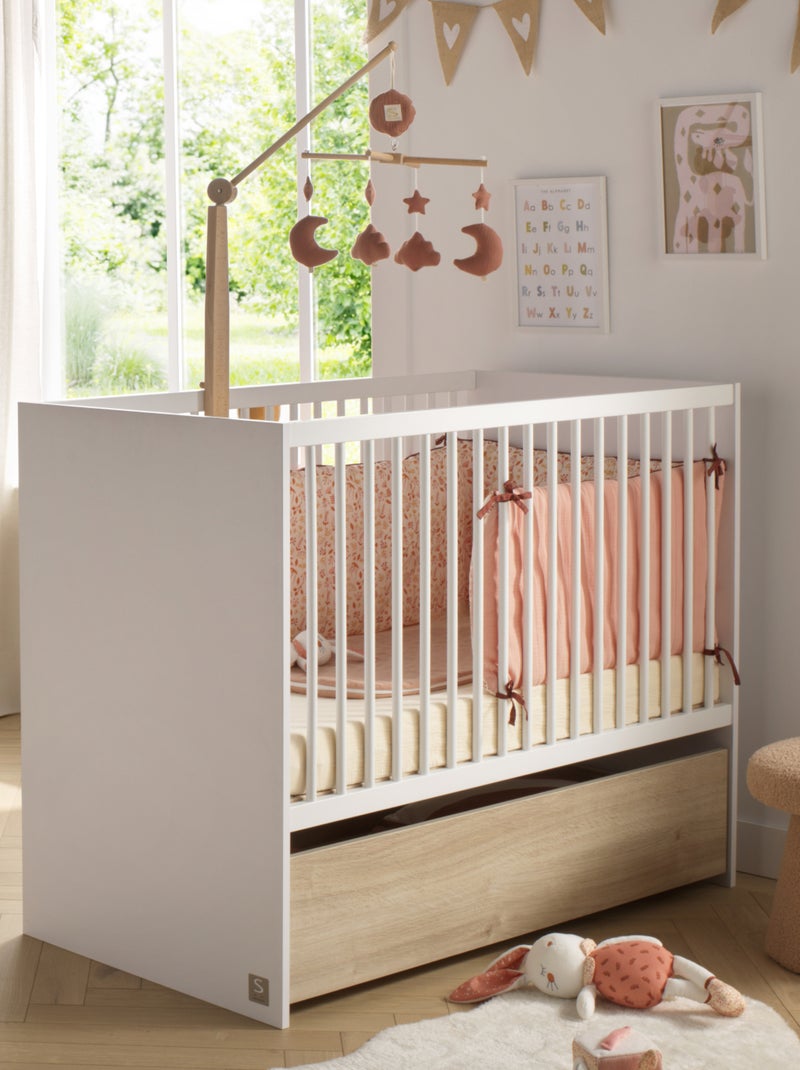 Lettino bebé 120x60 a sbarre con testiere in - SAUTHON Bianco - Kiabi