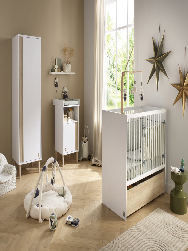 Lettino bebé 120x60 a sbarre con testiere in - SAUTHON Bianco - Kiabi