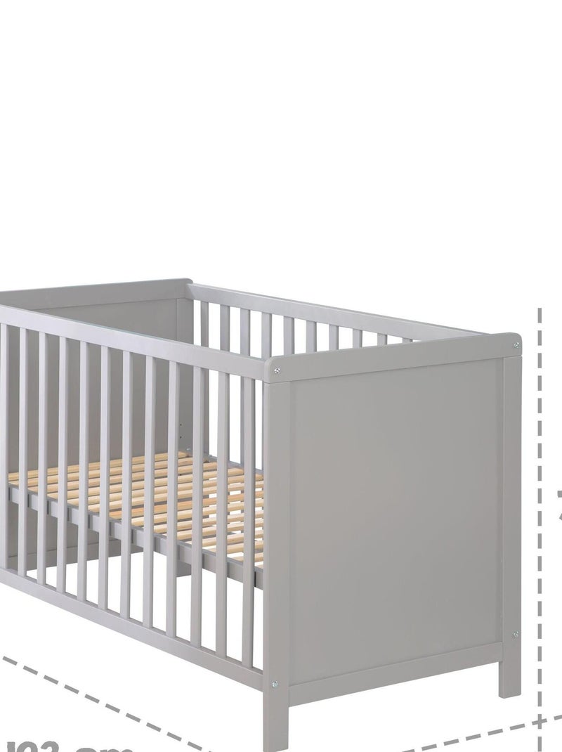 Lettino bebè 2‑in‑1: cododo e letto autonomo con altezza regolabile – ROBA Grigio - Kiabi