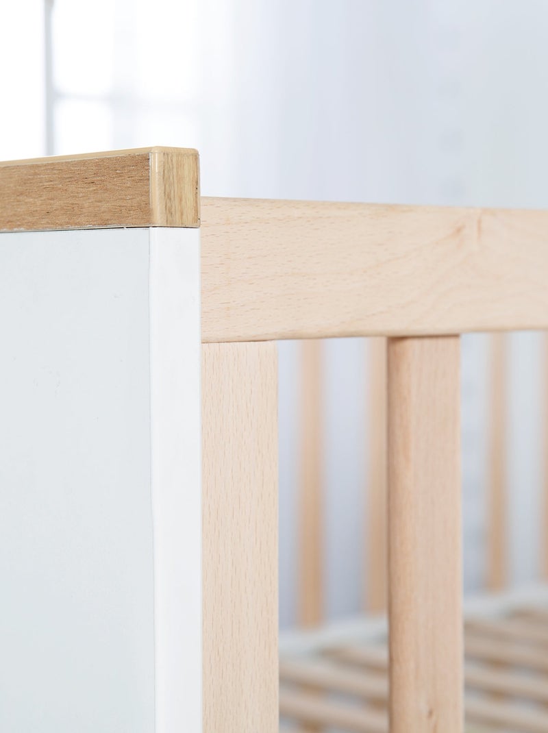 Lettino bebè evolutivo – design scandinavo – altezza regolabile 0–7 anni – "Roba Finn" Bianco Marrone - Kiabi