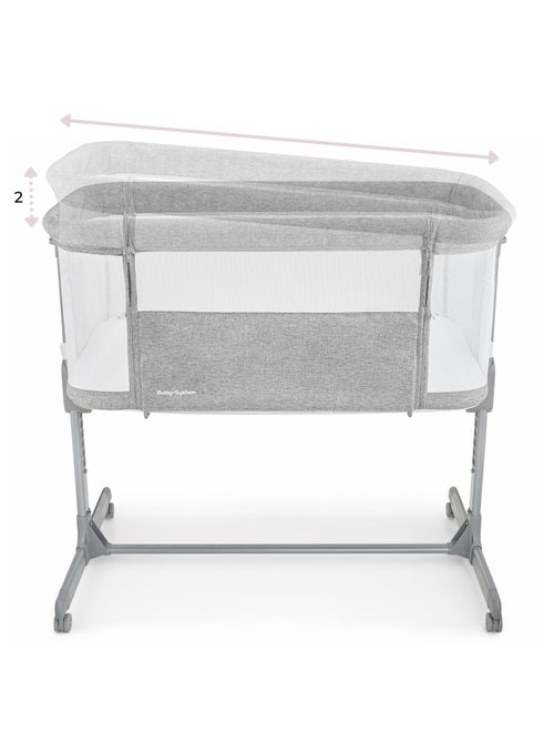 Lettino co-sleeping 3 in 1 moby-système luna regolabile con materasso e ruote, 0+ annunci - Kiabi