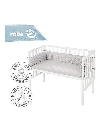 Lettino cododo 2‑in‑1 + materasso e accessori – ROBA "Roba Style
