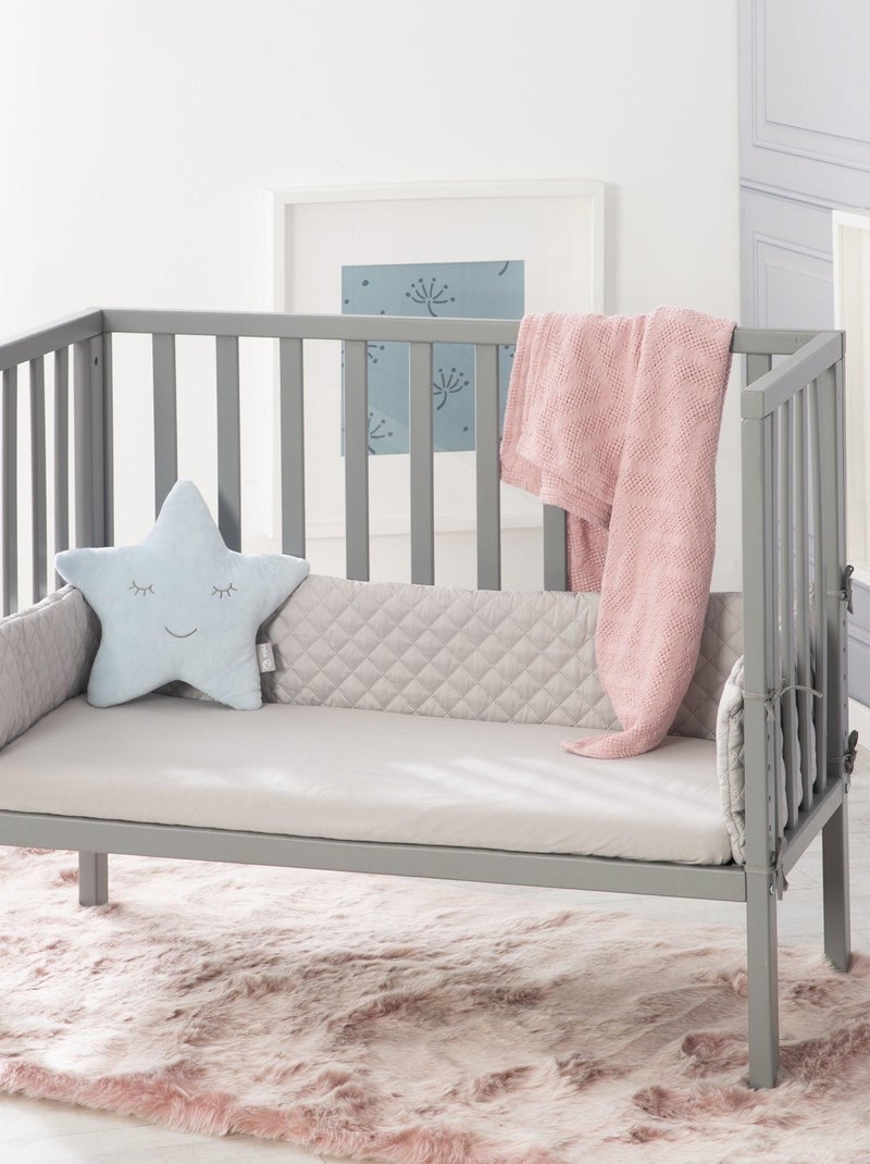 Lettino cododo 2‑in‑1 + materasso e accessori – ROBA "Roba Style" Grigio - Kiabi