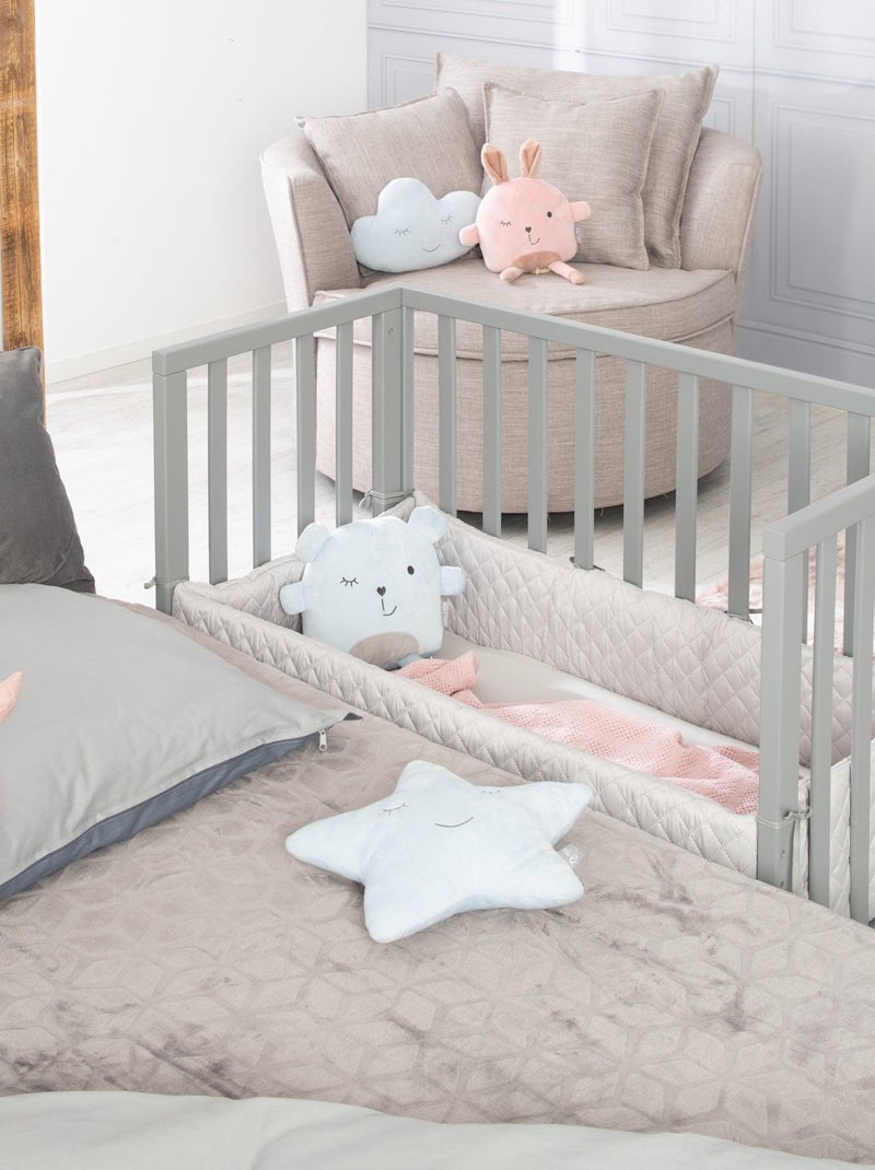Lettino cododo 2‑in‑1 + materasso e accessori – ROBA "Roba Style" Grigio - Kiabi