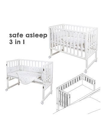Lettino cododo evolutivo 3‑in‑1 + biancheria – ROBA "Safe Asleep®