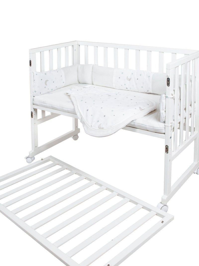 Lettino cododo evolutivo 3‑in‑1 + biancheria – ROBA "Safe Asleep®" Bianco - Kiabi