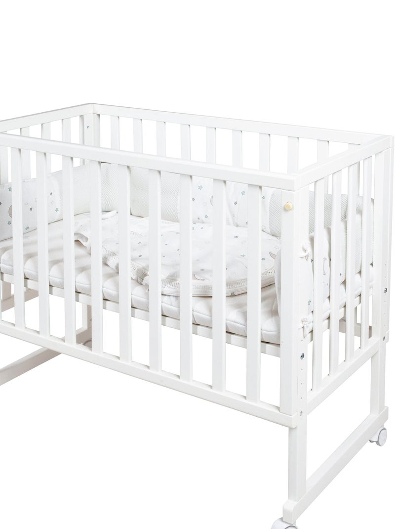 Lettino cododo evolutivo 3‑in‑1 + biancheria – ROBA "Safe Asleep®" Bianco - Kiabi